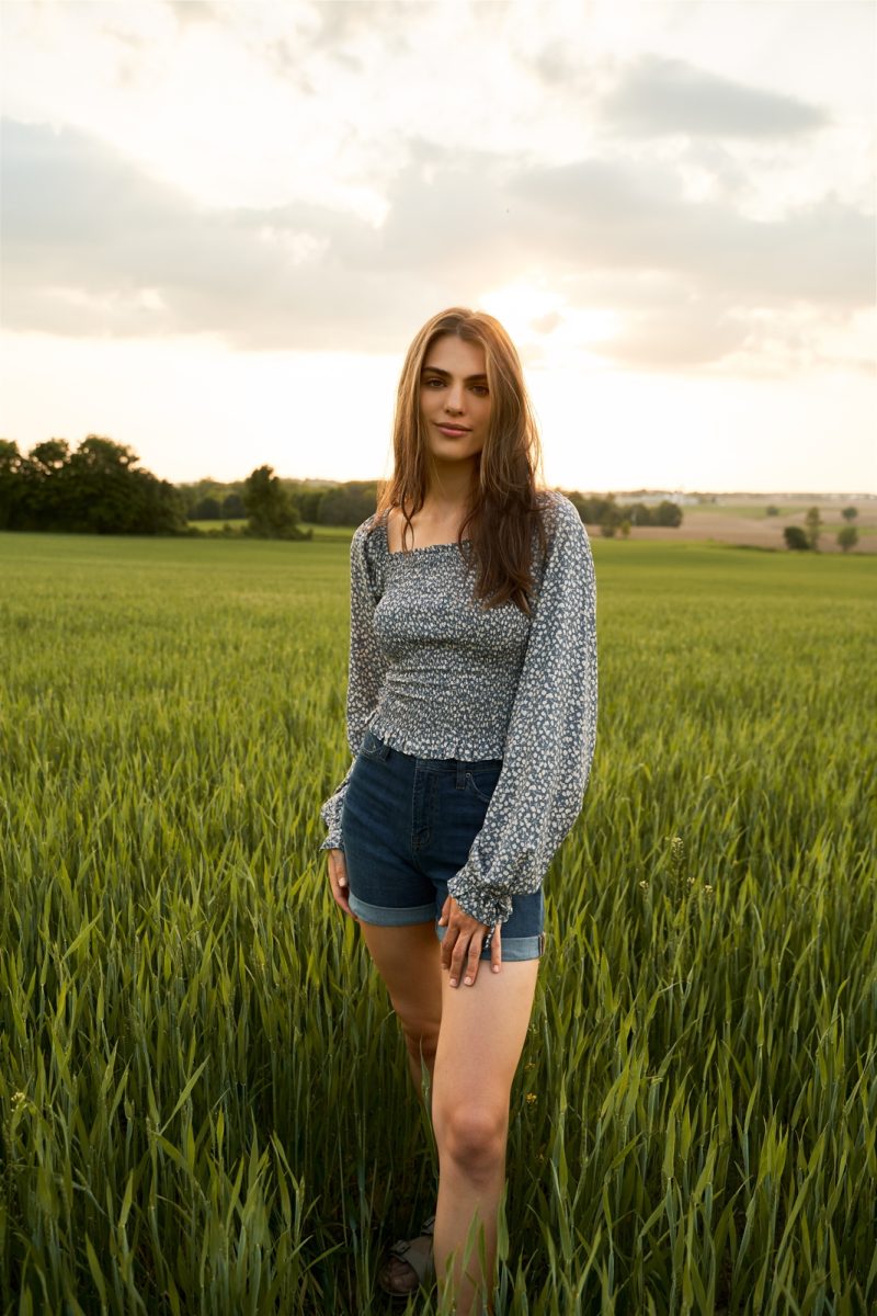 Fashion Model posing at Barn venue