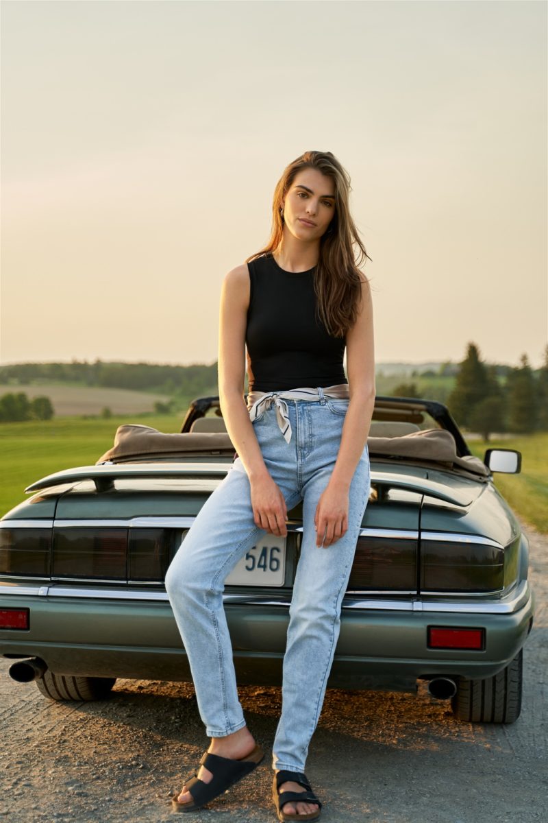 Fashion Model posing at Barn venue