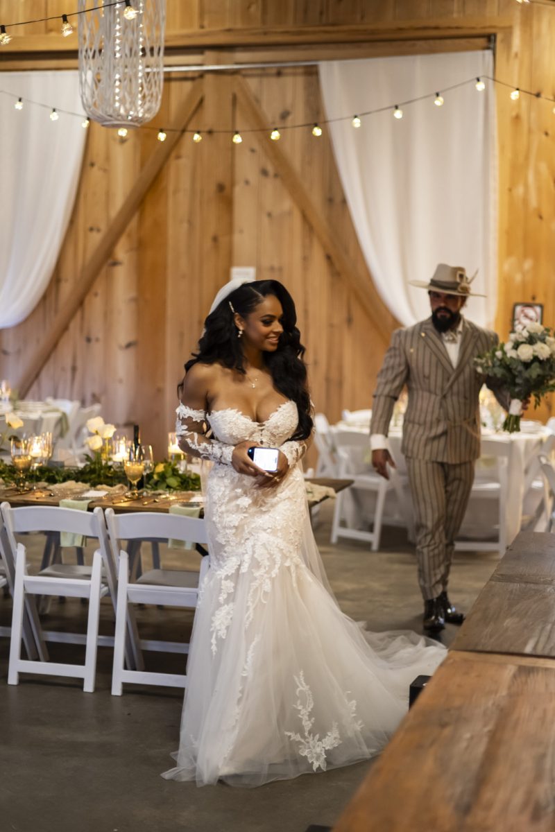 Wedding reception in the barn