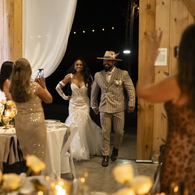 Wedding reception in the barn