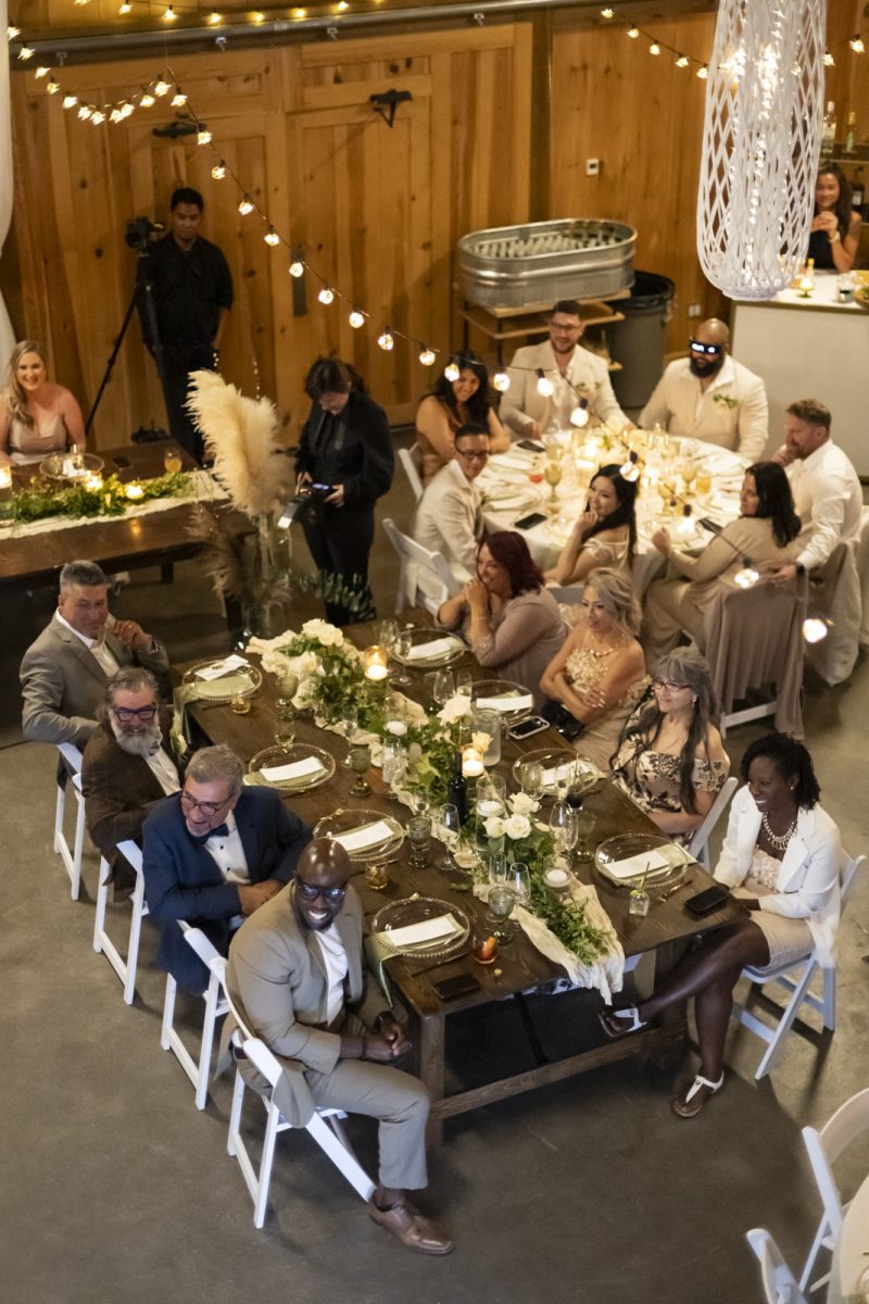 Wedding reception in the barn