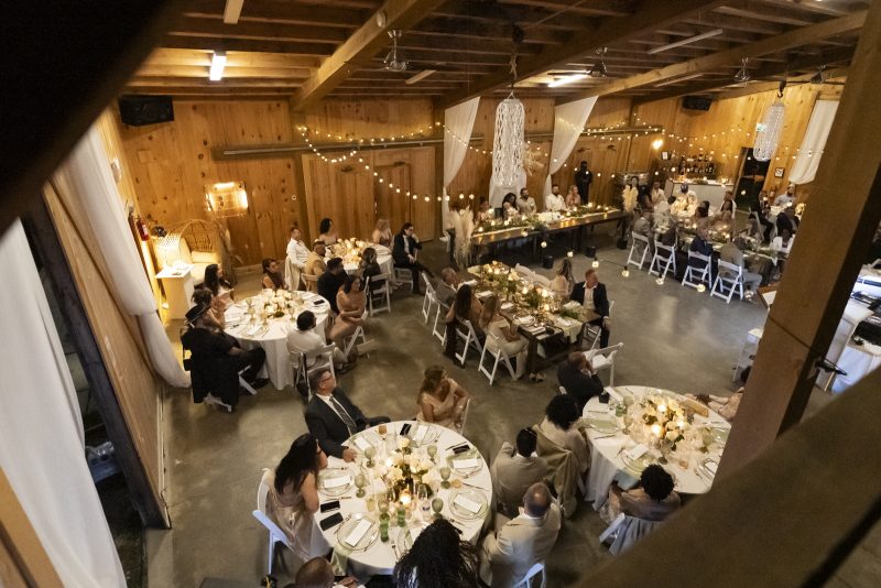 Wedding reception in the barn