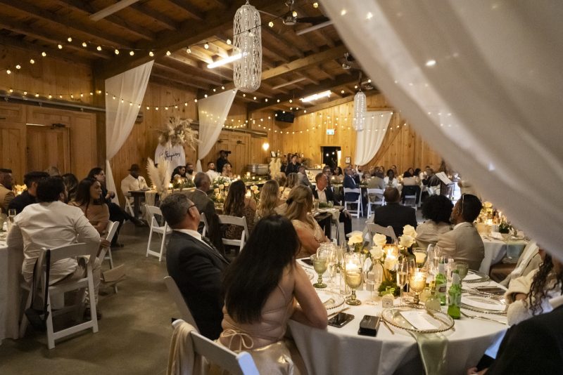 Wedding reception in the barn