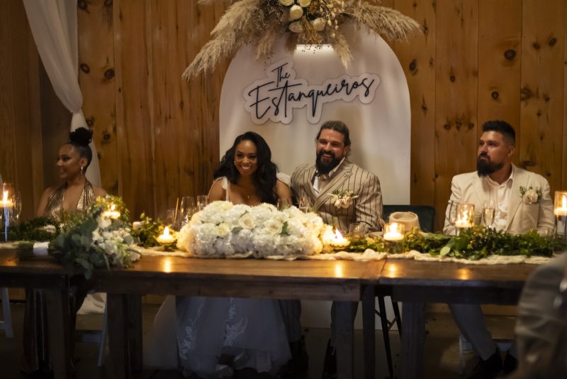 Wedding reception in the barn