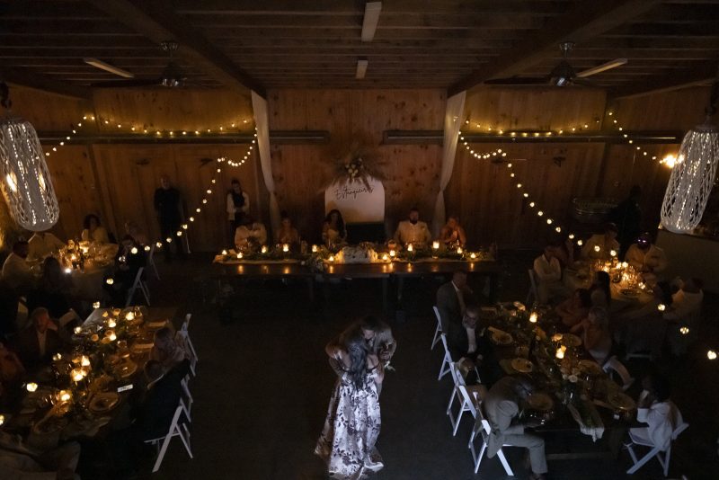 Wedding reception in the barn