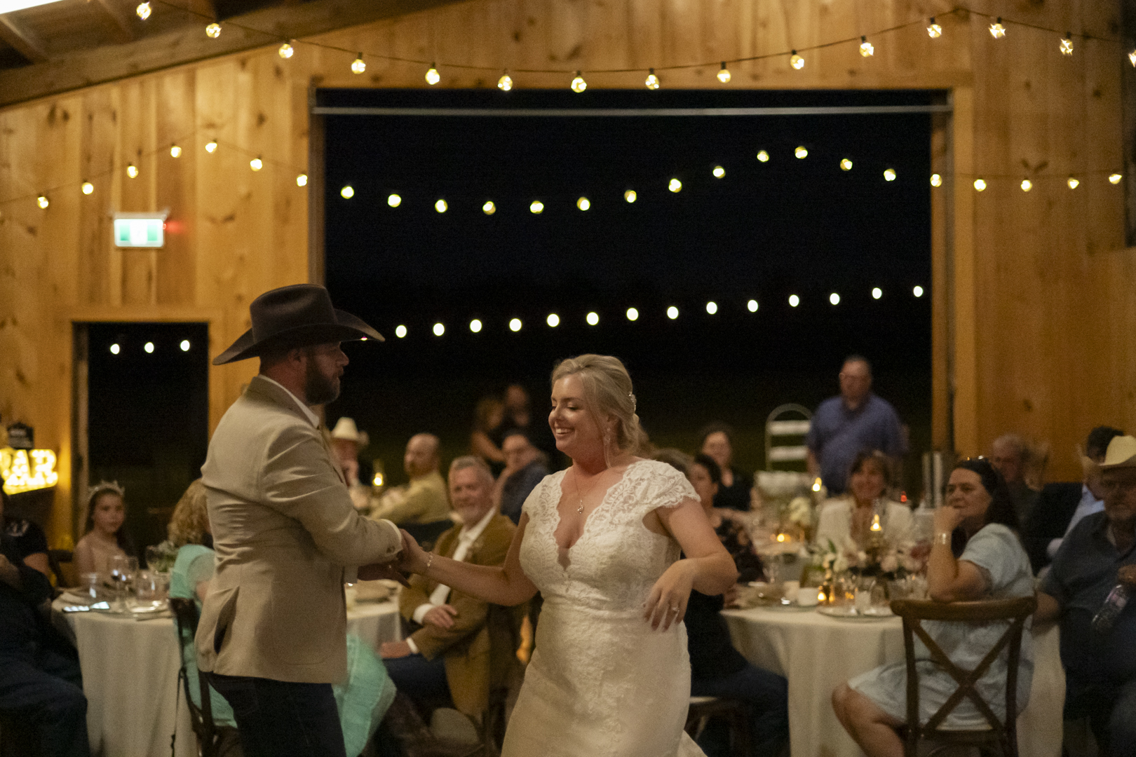 First dance in the barn
