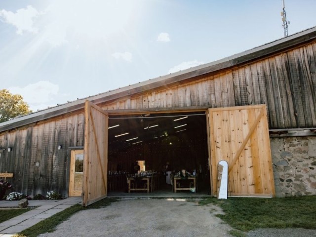 Exterior of the barn
