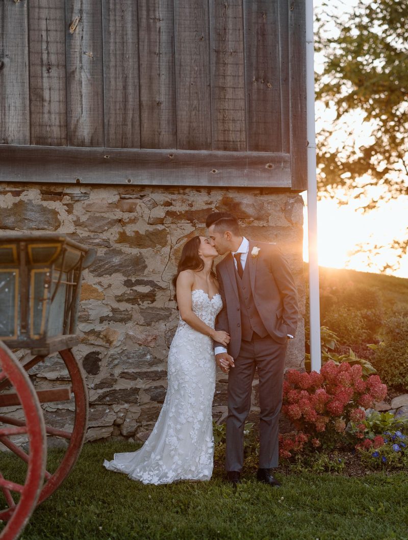 Photos beside the barn