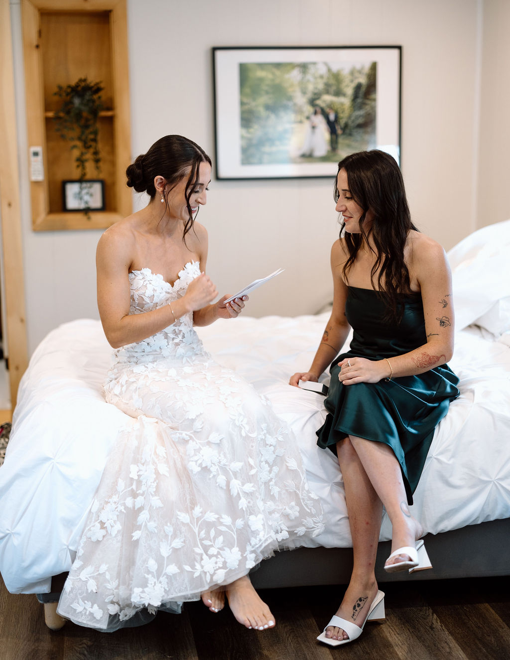Getting ready in the bridal suite