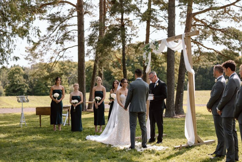 Wedding ceremony on the lawn