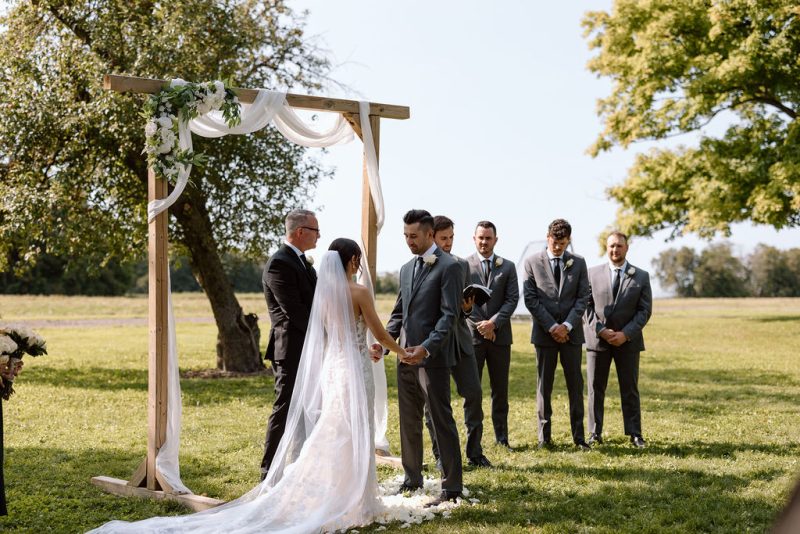 Wedding ceremony on the lawn