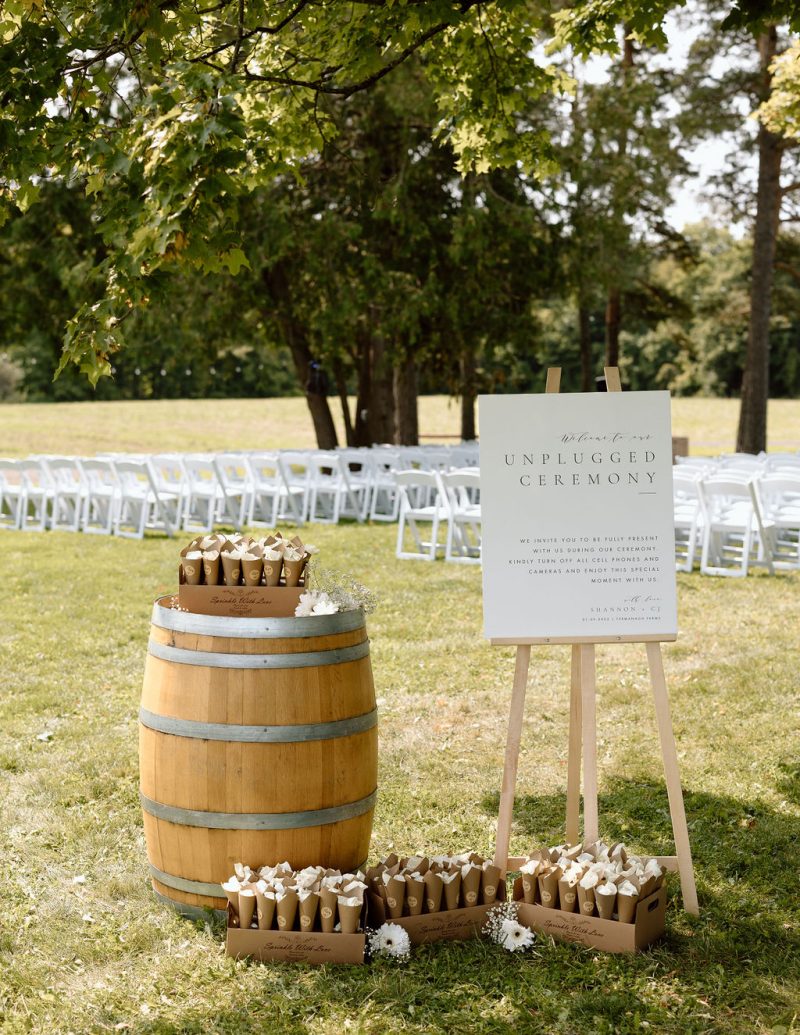 Outdoor ceremony setup