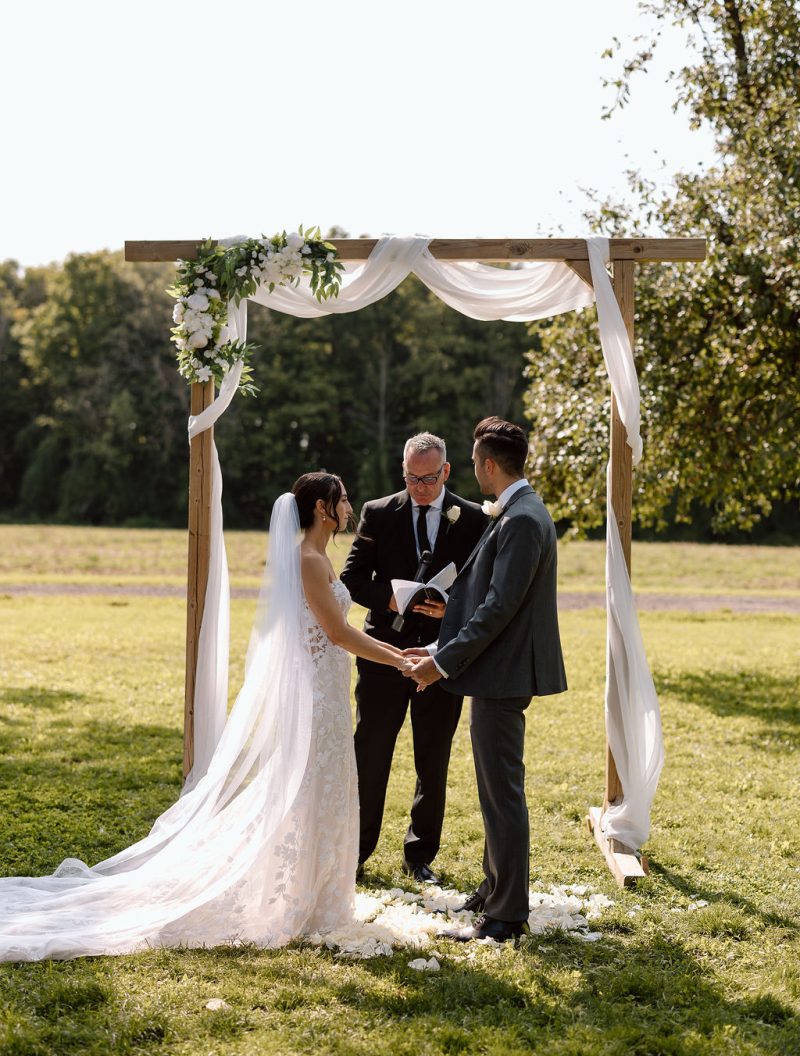 Wedding ceremony on the lawn