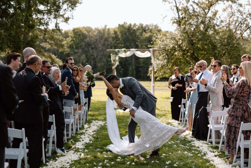 Wedding ceremony on the lawn